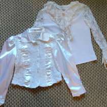 Блуза белая на 1 сентября, для девочки 7-9 лет, в Омске
