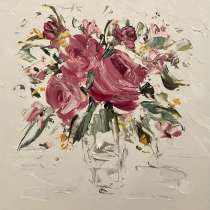 Картина маслом Цветы мастихином, в Москве