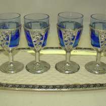 Рюмки 4 шт. на подносике (X341), в Москве